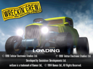 Wreckin Crew title screen for Playstation